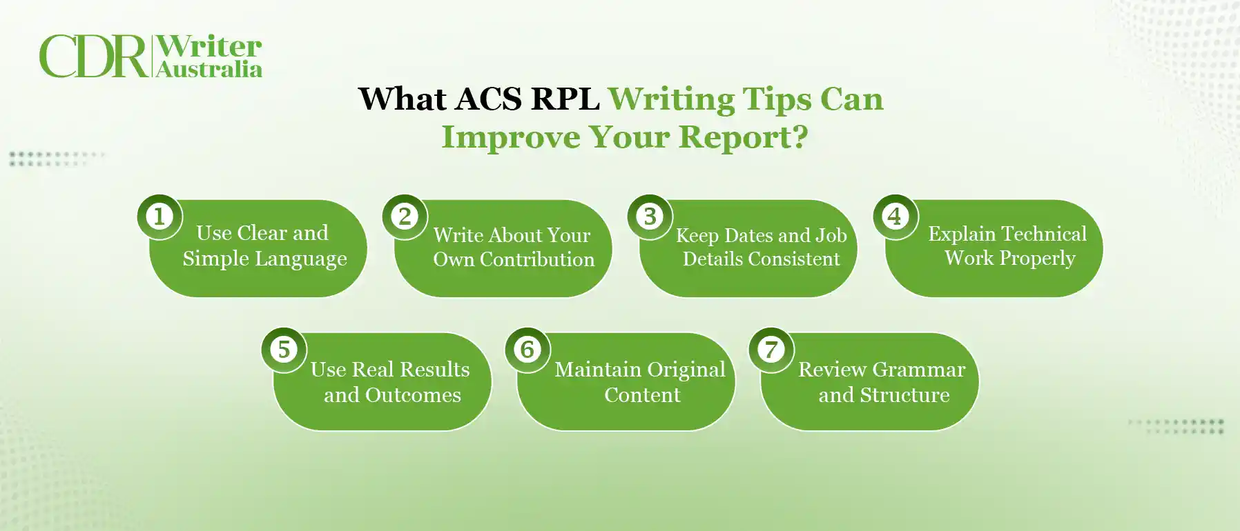 What ACS RPL Writing Tips Can Improve Your Report