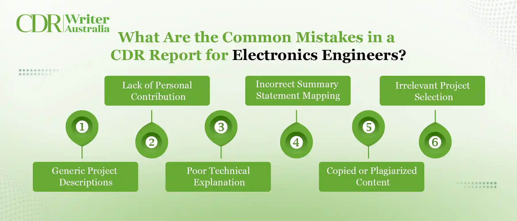 What are the common mistakes in a cdr report for electronics
                  engineers?